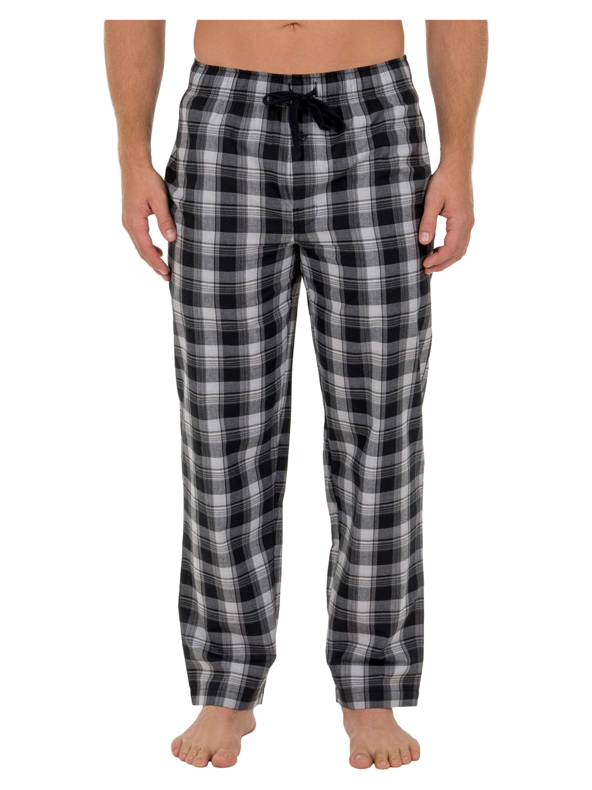 Fruit of the Loom Men's and Big Men's Microsanded Woven Plaid Pajama Pants, Sizes S-6XL & LT-3XLT - image 1 of 6