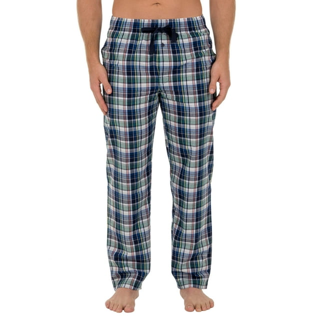 Fruit of the Loom Men's and Big Men's Microsanded Woven Plaid Pajama Pants, Sizes S-6XL & LT-3XLT