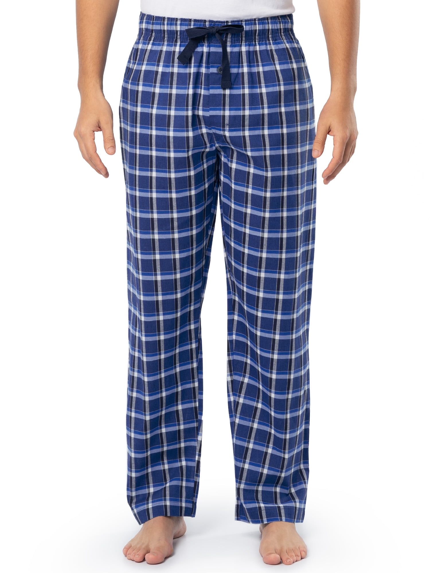 Fruit of the Loom Men's and Big Men's Microsanded Woven Plaid Pajama Pants, Sizes S6XL & LT