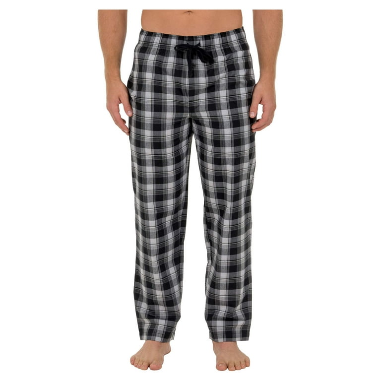 Fruit of the Loom Men's and Big Men's Microsanded Woven Plaid Pajama Pants,  Sizes S-6XL 