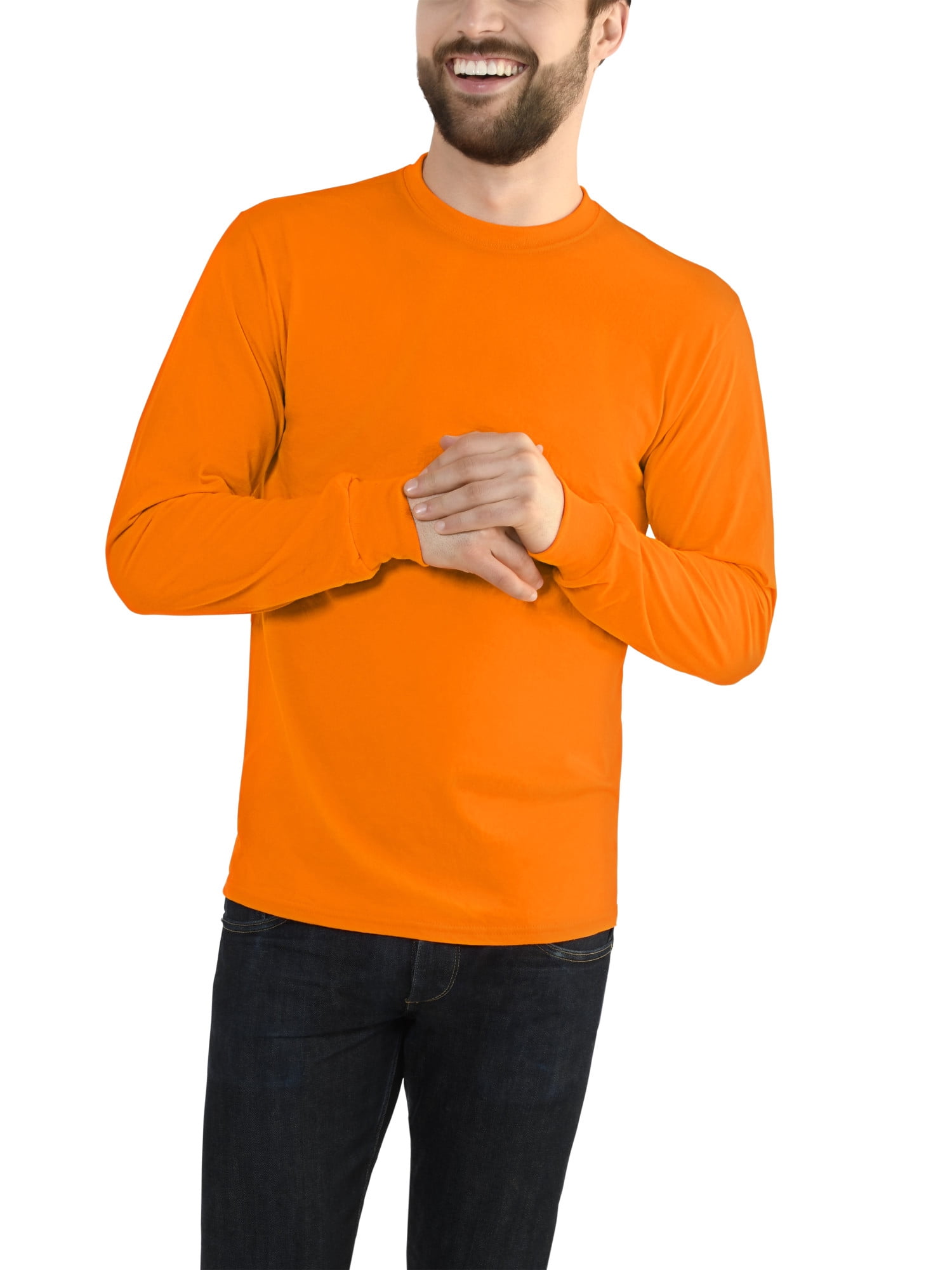 Fruit of the Loom Men's and Big Men's Platinum EverSoft Long Sleeve T ...