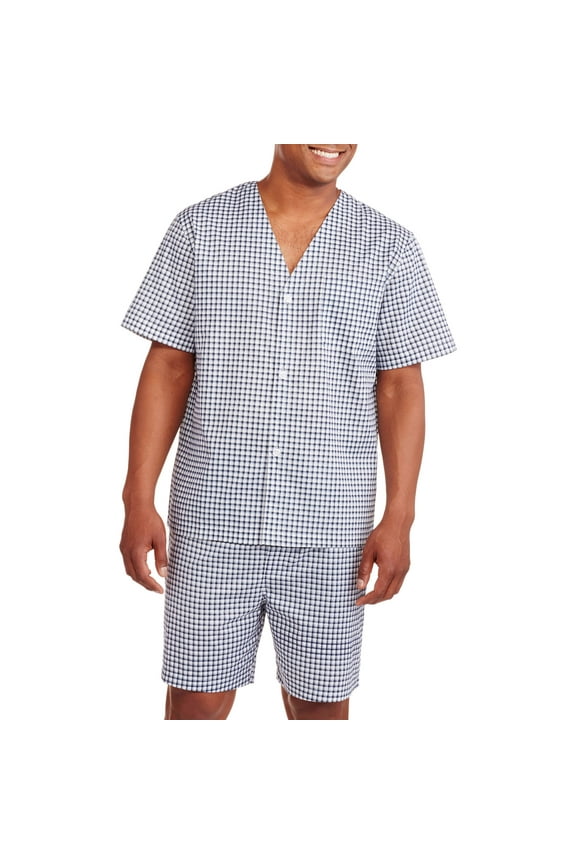 Men's and Big Men's Short Sleeve, Knee-Length Pant Pajama Set