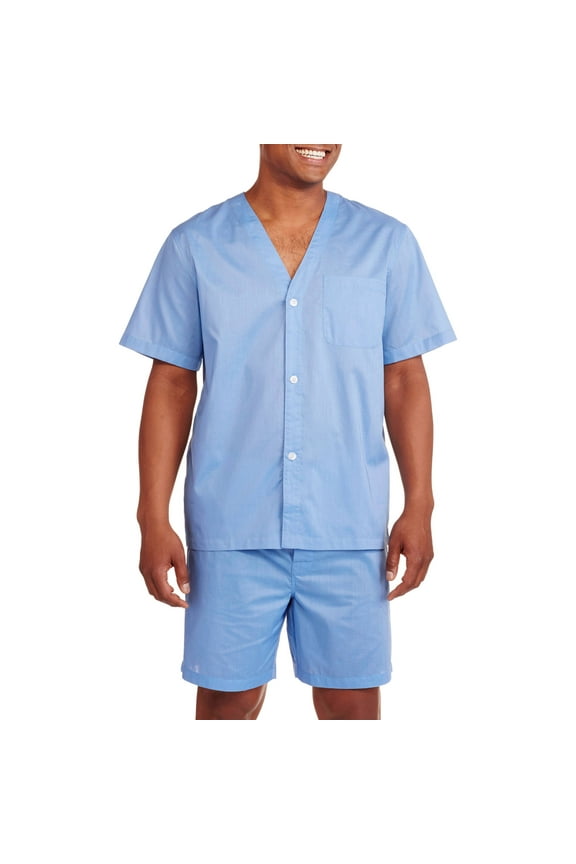 Men's and Big Men's Short Sleeve, Knee-Length Pant Pajama Set