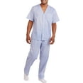 Fruit of the Loom Men's and Big Men's Short Sleeve, Long Leg Pajama Set