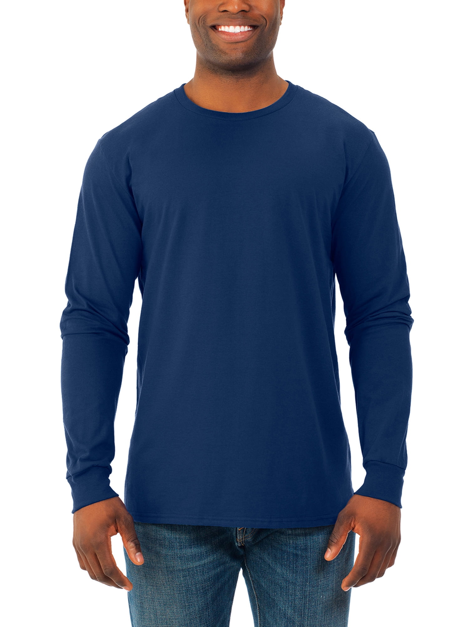 Fruit of the Loom Men's and Big Men's Soft Long Sleeve Lightweight Crew