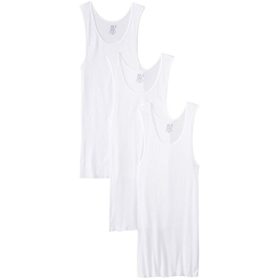 Fruit of the Loom Men'sBig Man White A-Shirt(Pack of 3) (White, XXX-Large)