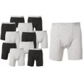 thumbnail image 1 of Fruit of the Loom Mens 12-Pack Boxer Briefs, Black/Grey, X-Large, 1 of 1