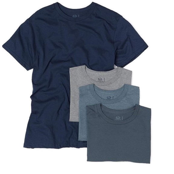 Fruit of the Loom Mens 4Pack Assorted Crew-Neck Undershirts T-Shirts, 2XL Assorted