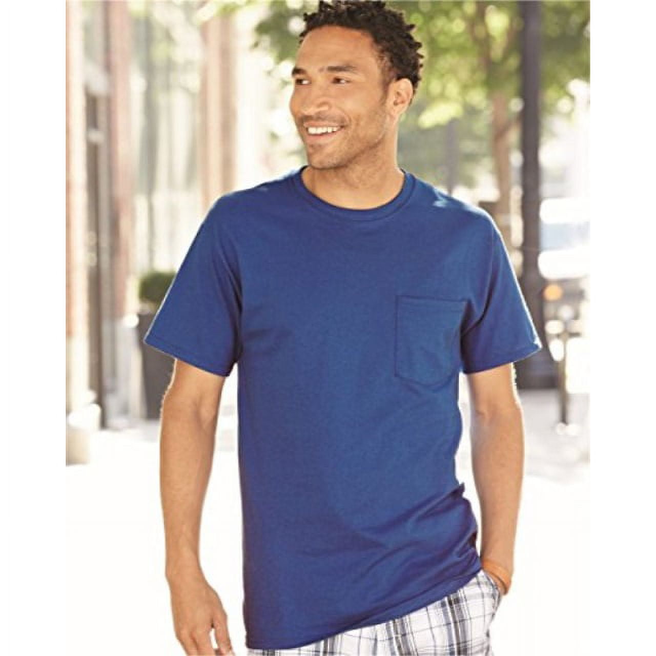 Fruit of the Loom Mens 5 oz. 100% Heavy Cotton HD Pocket T-Shirt 3931P ...