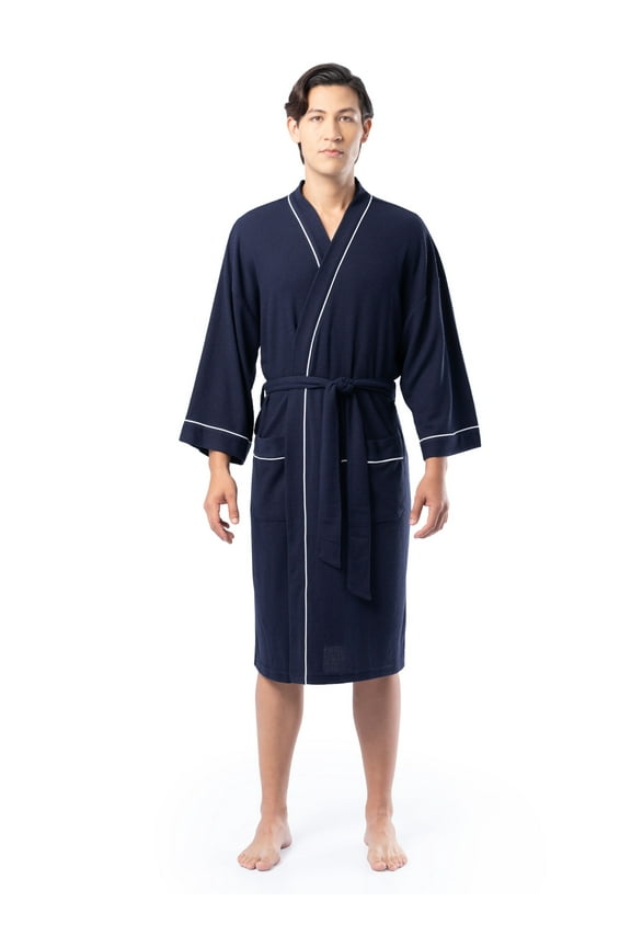 Mens Beyondsoft Waffle Robe, One Size Fits Most and 2X/3X