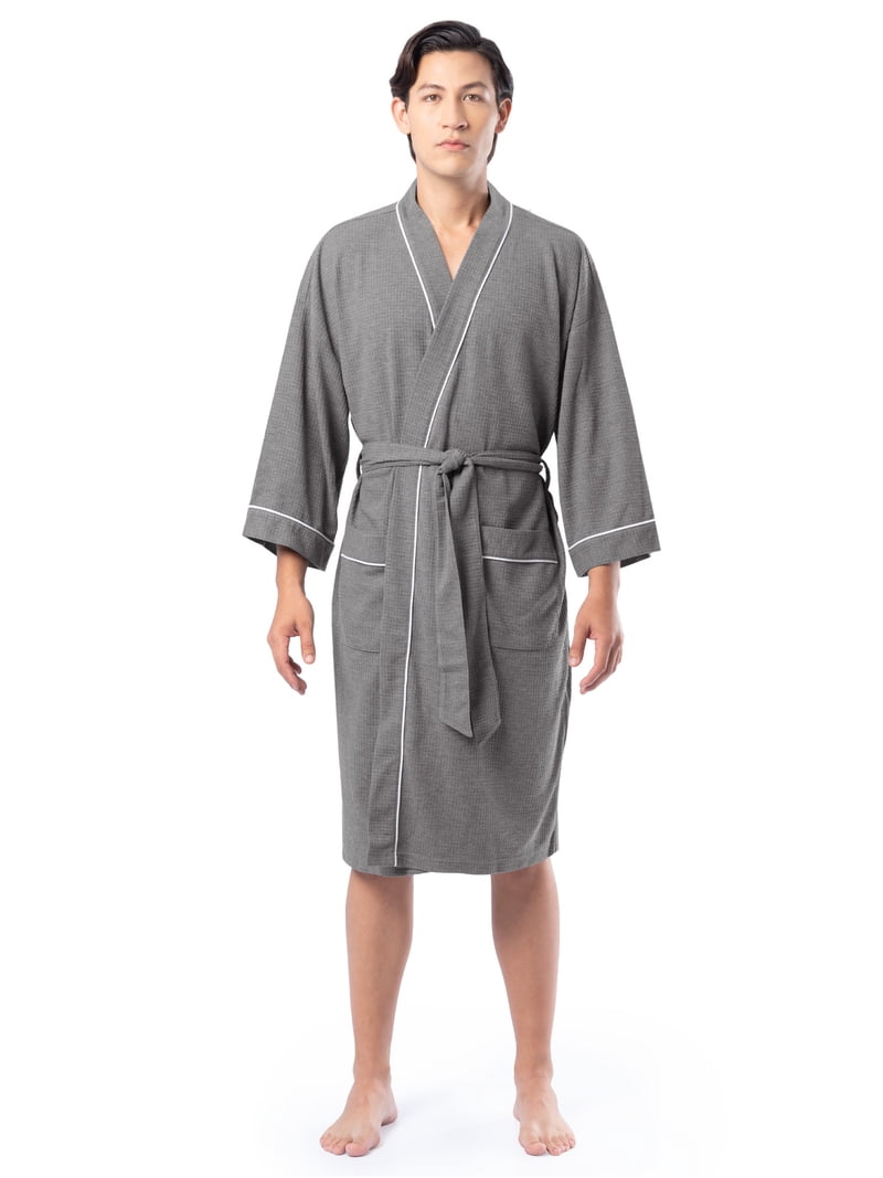 Fruit of the Loom Mens Beyondsoft Waffle Robe, Lightweight Kimono