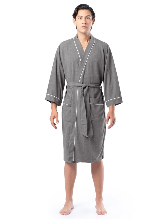 Mens Beyondsoft Waffle Robe, One Size Fits Most and 2X/3X