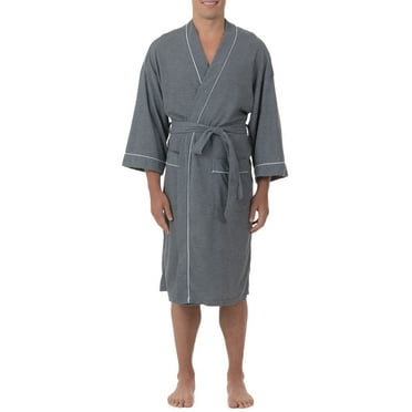 Fruit of the Loom Mens Beyondsoft Waffle Robe, One Size Fits Most and 2X/3X