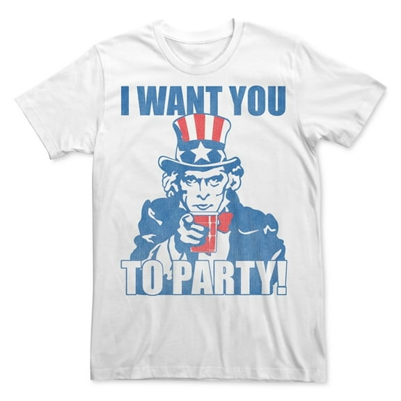 Fruit of the Loom Mens Big & Tall I Want You To Party Crew Neck Graphic Tee