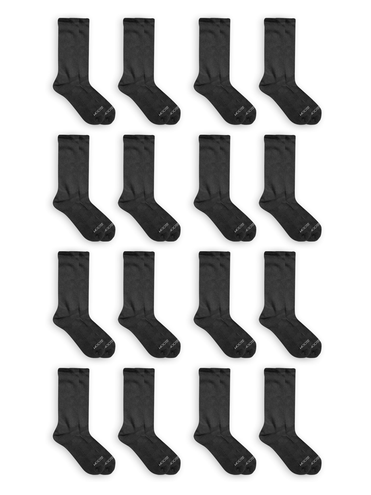 Fruit of the Loom Mens Breathable Cushioned Crew Socks 16 Pack ...