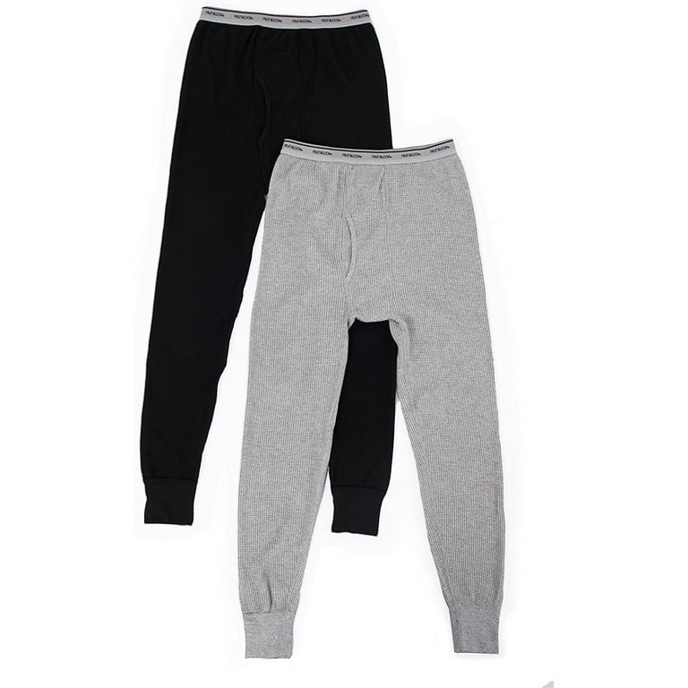 Fruit of the Loom Mens Classic Thermal Underwear Bottom Value 2 Pack
