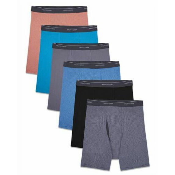 Fruit of the Loom® Mens Cool Zone Fly Boxer Briefs w/ Ventilated Mesh Fly-6 Pack