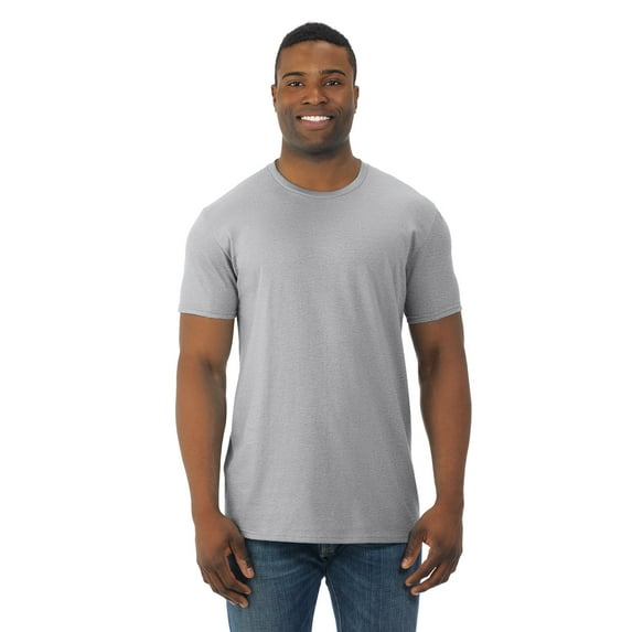 Fruit of the Loom Mens Cotton Jersey Crew T-Shirt SF45R Athletic Heather XL Pack of 4