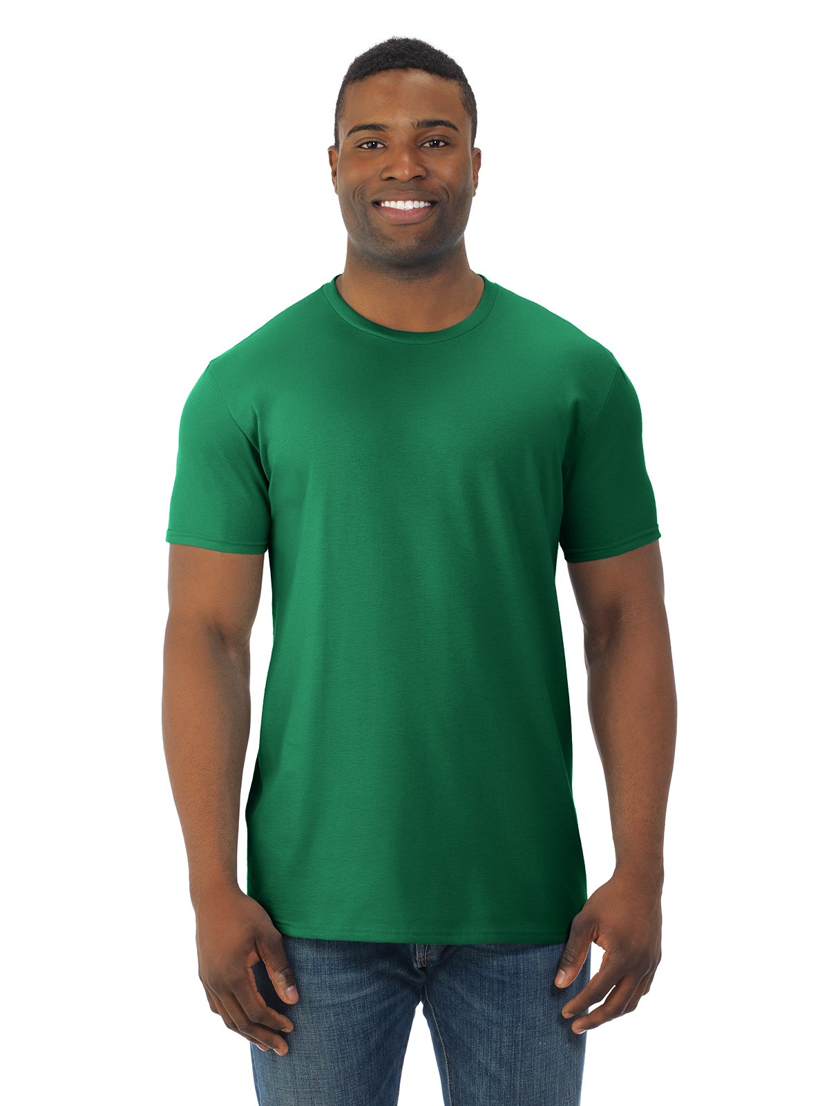 Fruit of the Loom Mens Cotton Jersey Crew T-Shirt SF45R Clover s Pack ...