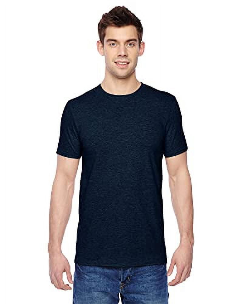 Fruit of the Loom Mens Cotton Jersey Crew T-Shirt SF45R Indigo Heather ...