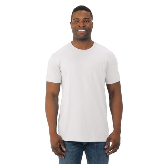 Fruit of the Loom Mens Cotton Jersey Crew T-Shirt SF45R White l Pack of 4