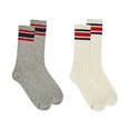 thumbnail image 1 of Fruit of the Loom Mens Americana Crew Socks, 2-Pack, Sock Sizes 6-12, 1 of 8