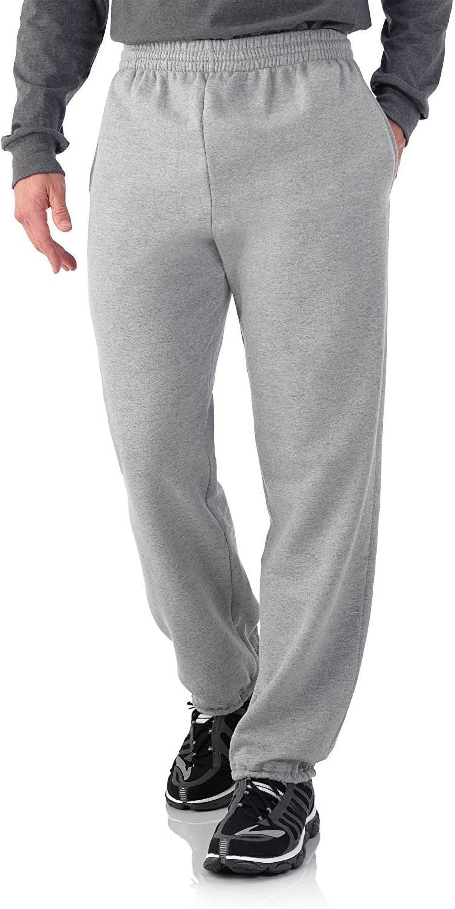 Fruit of the Loom Mens Elastic Bottom Sweatpant Steel Grey