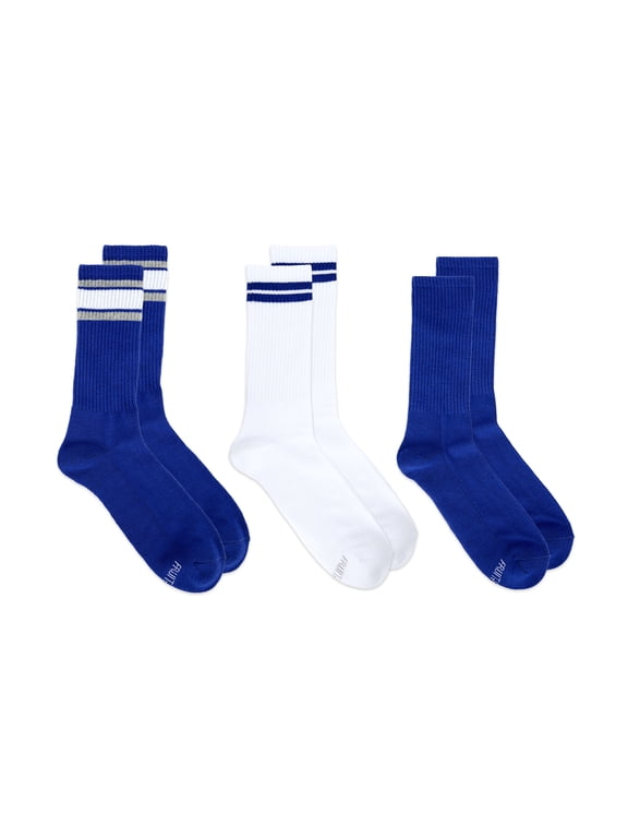 Mens Gameday Crew Socks, 3-Pack, Sock Sizes 6-12