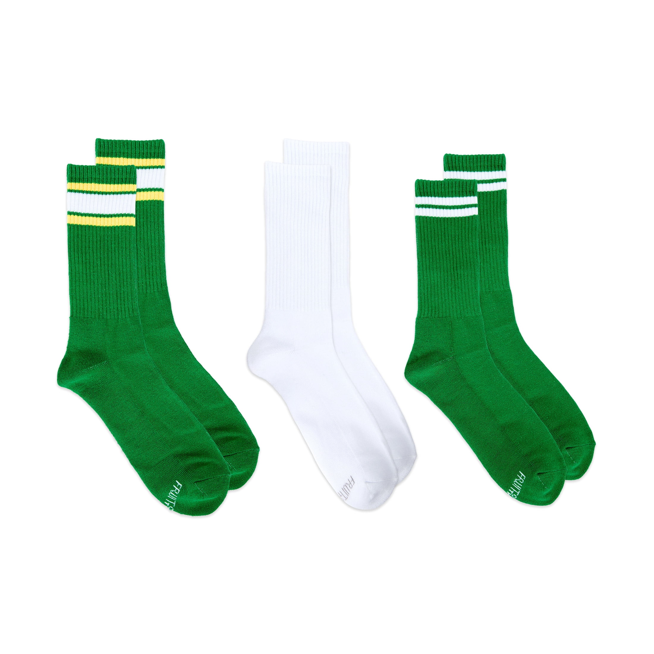 Fruit of the Loom Mens Gameday Crew Socks, 3-Pack, Sock Sizes 6-12