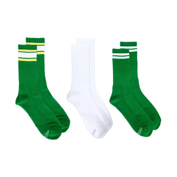 Fruit of the Loom Mens Gameday Crew Socks, 3-Pack, Sock Sizes 6-12