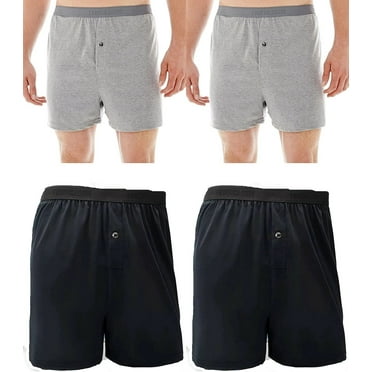 Fruit of the Loom Mens Knit Boxers Big Man 4-Pack Cotton Big and Tall 3XB