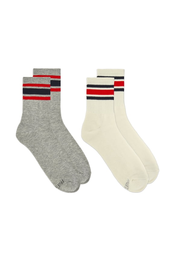 Mens Americana Mid Crew Socks, 2-Pack, Sock Sizes 6-12