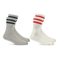 thumbnail image 1 of Fruit of the Loom Mens Americana Mid Crew Socks, 2-Pack, Sock Sizes 6-12, 1 of 7