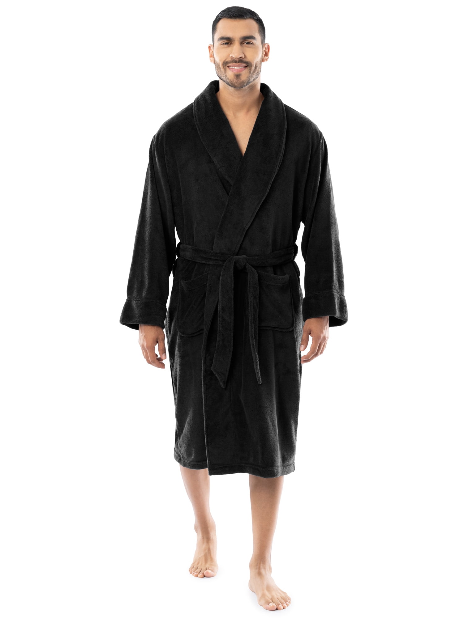 Fruit of the Loom Men's Sleep Soft Fleece Robe, One Size - Walmart.com