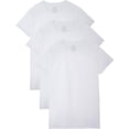thumbnail image 1 of Fruit of the Loom Mens T-Shirts 3-Pack Breathable Cotton Undershirts Tall Man White LT, 1 of 4