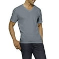 thumbnail image 1 of Fruit of the Loom New Reinvented Tee! Men's Black/Gray V-necks, 4-Pack, 1 of 5