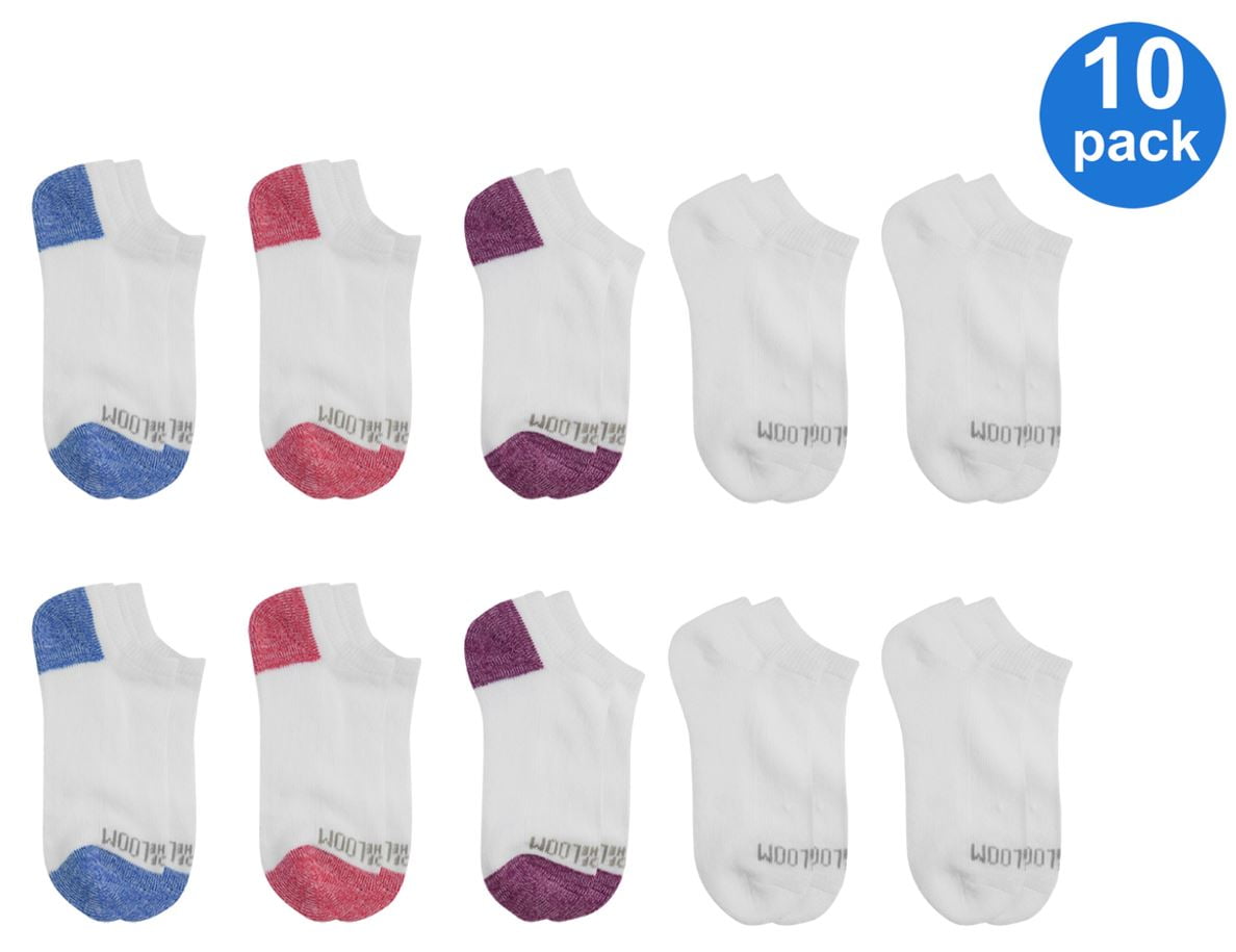Fruit of the Loom No Show & Liner Socks (Big Girls or Little Girls), 10 ...