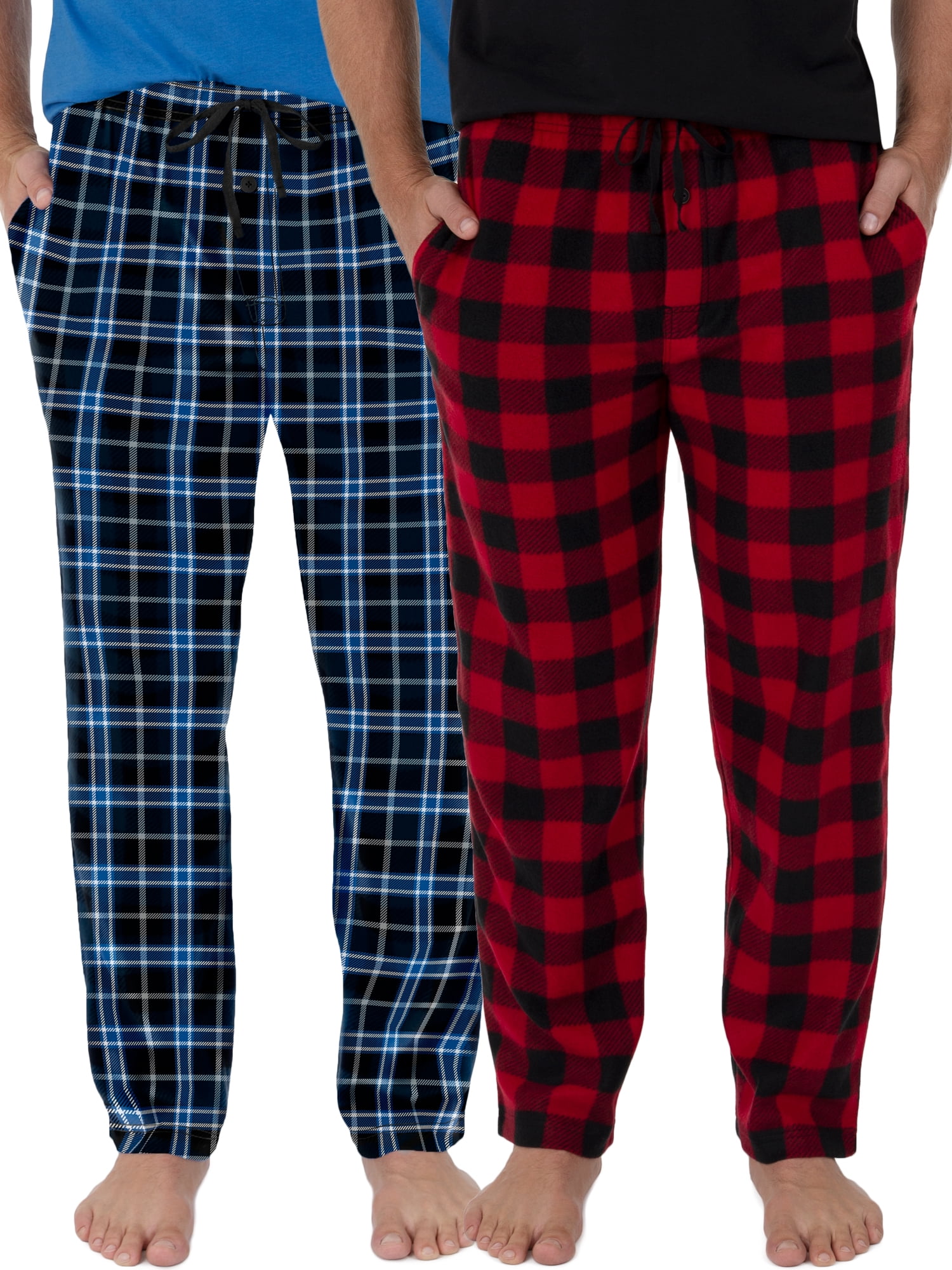Fruit of the Loom Plaid Pockets Elastic Waistband Pajamas (Men's), 2 ...