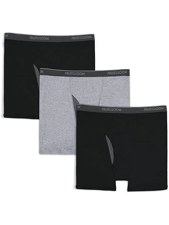 Premium Big Men's CoolZone Fly Boxer Briefs, 3-Pack