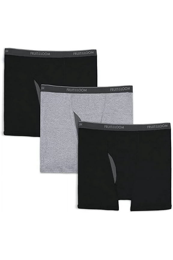 Premium Big Men's CoolZone Fly Boxer Briefs, 3-Pack