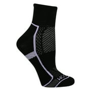 Fruit of the Loom Premium Cool Zone Ankle Socks for Women, Black, Size 4-10, (6-Pack)