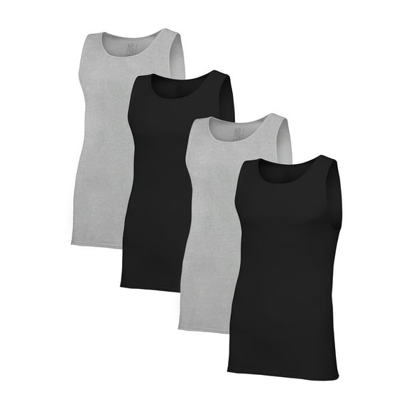 Fruit of the Loom Premium Men's A-Shirt Tank Undershirts, 4-Pack