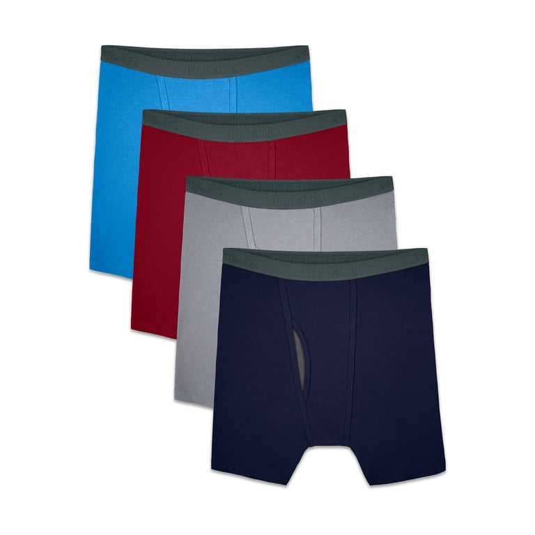 Fruit of the Loom Men's Micro-Stretch Long Leg Boxer Briefs, assorted,  2X-Large