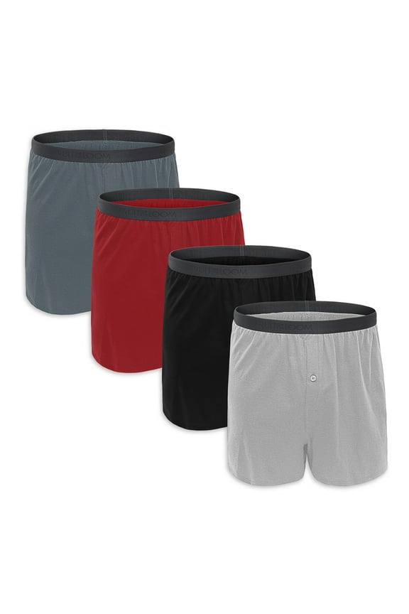 Premium Men's Knit Boxers, 4-Pack