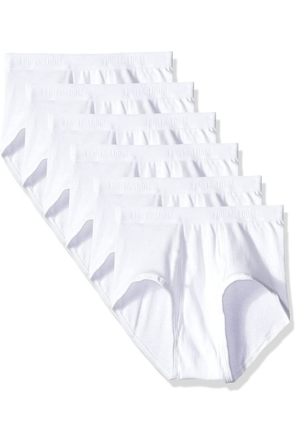 Premium Men's White Briefs, 6-Pack