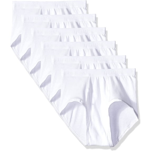 Fruit of the Loom Premium Men's White Briefs, 6-Pack