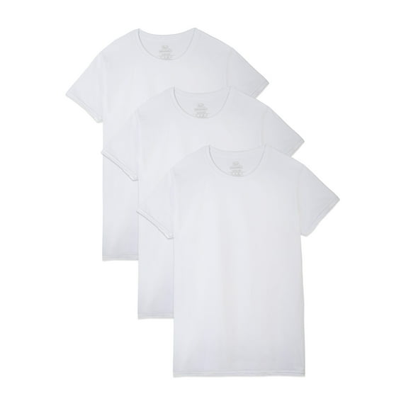 Fruit of the Loom Premium Tall Men's Breathable Crew Undershirts, 3-Pack