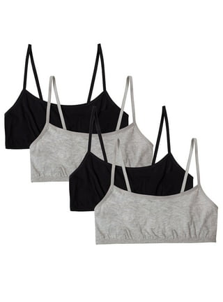 Fruit of the Loom Girls Pull Over Spaghetti Strap Sports Bra 3-Pack, Sizes  28-38 