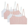 thumbnail image 1 of Fruit of the Loom Pull Over Girls Cotton Training Bralette Bra 4-Pack, Sizes 28-38, 1 of 2