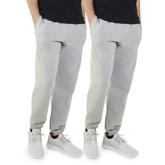 Fruit of the Loom Relaxed Fit Cotton Polyester Jogger Sweatpant (Men's), 2 Count, 2 Pack